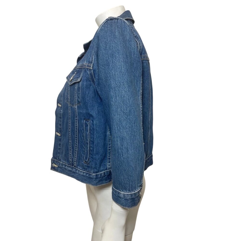 Trave Zoey Crop Jean Jacket in Atmosphere Size S - Picture 6 of 11